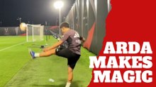 Arda Güler creates magic with a soccer ball during Real Madrid training