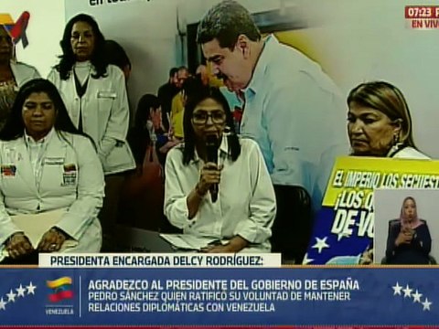 Presidenta Encargada Delcy Rodríguez agradeció a mandatarios de la Región por su apoyo