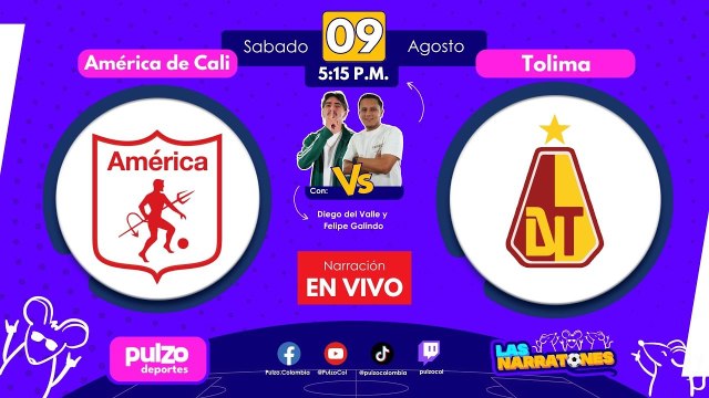 🔴 EN VIVO: América de Cali Vs Tolima | Liga BetPlay 2025-II, Fecha 6 | Pulzo Deportes