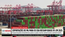 Efeito Tarifaço: Exportações de Minas Gerais para os EUA caem quase 8% em 2025