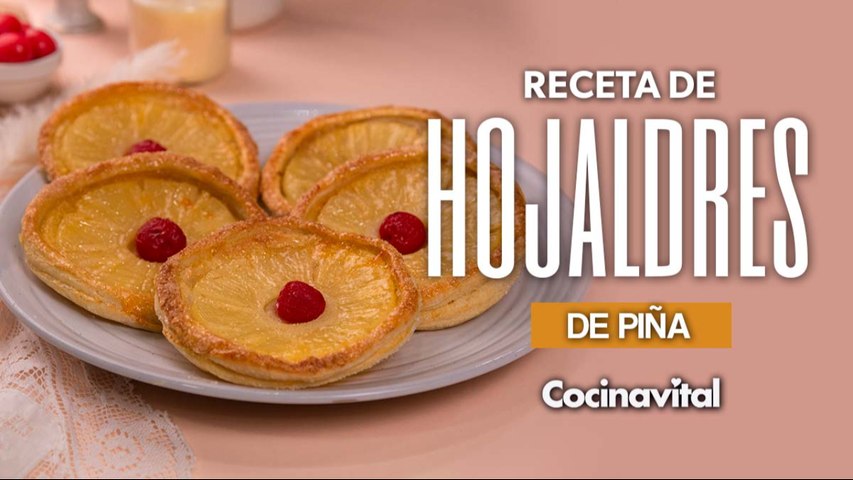 Receta de hojaldres de piña con 5 ingredientes