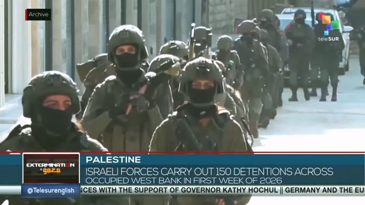 Palestine: Israeli forces carry out 150 detentions across occupied West Bank in first week of 2026