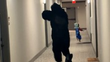 Kids can’t handle it when dad shows up in a gorilla costume for Halloween