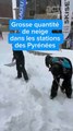 Grosse quantité de neige à Peyragudes, dans les Pyrénées