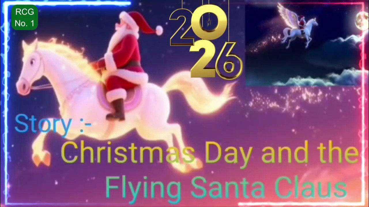 Christmas Day and the Flying Santa Claus // Some received toy cars // dolls books and  chocolates