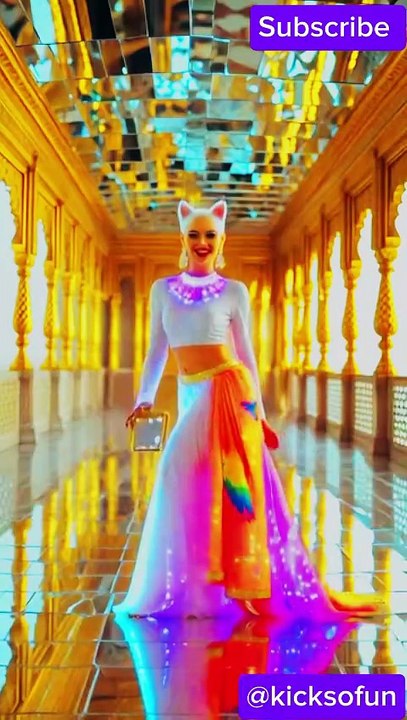 Ai cat in ramp walking