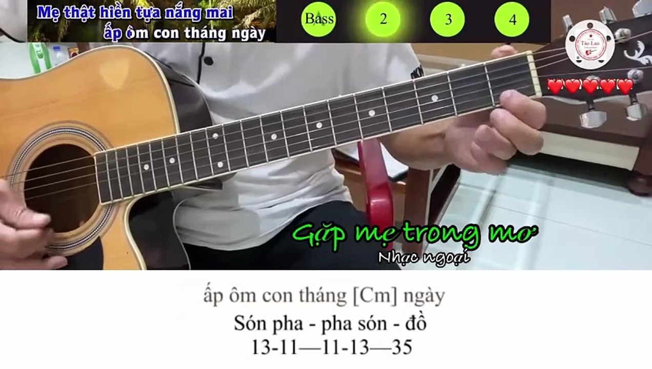Gặp mẹ trong mơ - Guitar - Karaoke