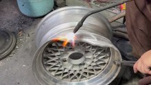Straightening a Bent Alloy Wheel | Severely Bent Alloy Wheel Repair