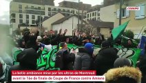 Les Ultras de Montreuil mettent l’ambiance avant le 16e de finale de Coupe de France contre Amiens - Foot - Coupe de France