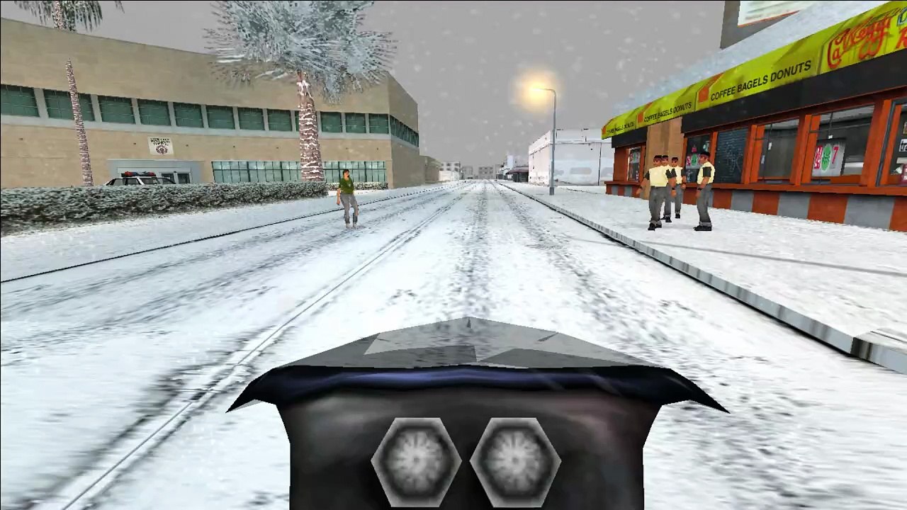 GTA Vice City,  Snow Conversion | Cold Day Mod | Video - 8,  Riding Motorcycle - First-person