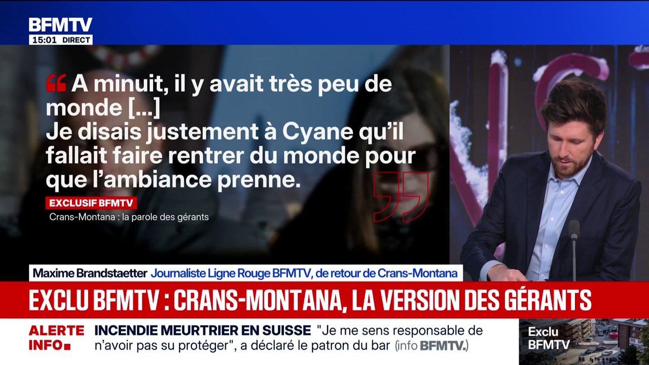Incendie de Crans-Montana: ce que les gérants du Constellation ont raconté aux enquêteurs (info BFMTV)