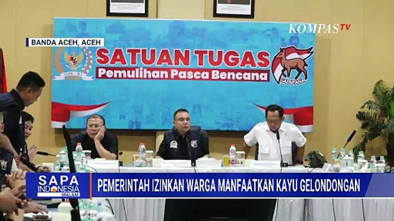 Pemerintah Izinkan Warga Memanfaatkan Kayu Gelondongan yang Terbawa Arus Banjir | SAPA MALAM