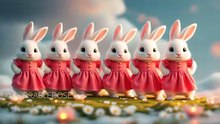 Rabbits Dancing in a Dreamy Fantasy World