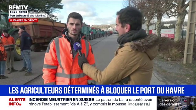 Blocage des agriculteurs au port du Havre pour dire non au Mercosur