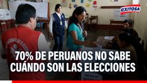Elecciones 2026: 70 % de ciudadanos desconoce que comicios se realizarán el 12 de abril