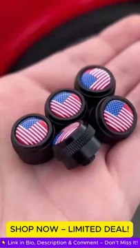 American Flag Tire Valve Caps Leak-Proof, Corrosion-Resistant Car Upgrade
