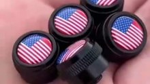American Flag Tire Valve Caps Leak-Proof, Corrosion-Resistant Car Upgrade