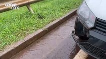 Aquaplanagem provoca acidente próximo ao Viaduto Olindo Periolo em Cascavel