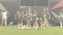 El primer balón que ha tocado Mbappé en el entrenamiento