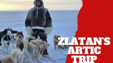 Zlatan Ibrahimovic enjoys dog sledding in the Arctic