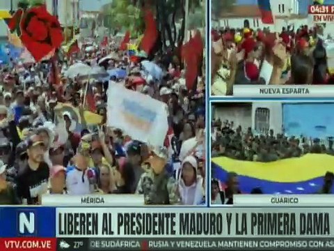 Habitantes del mcpio. Libertador marchan para conseguir la liberación del Pdte. Maduro