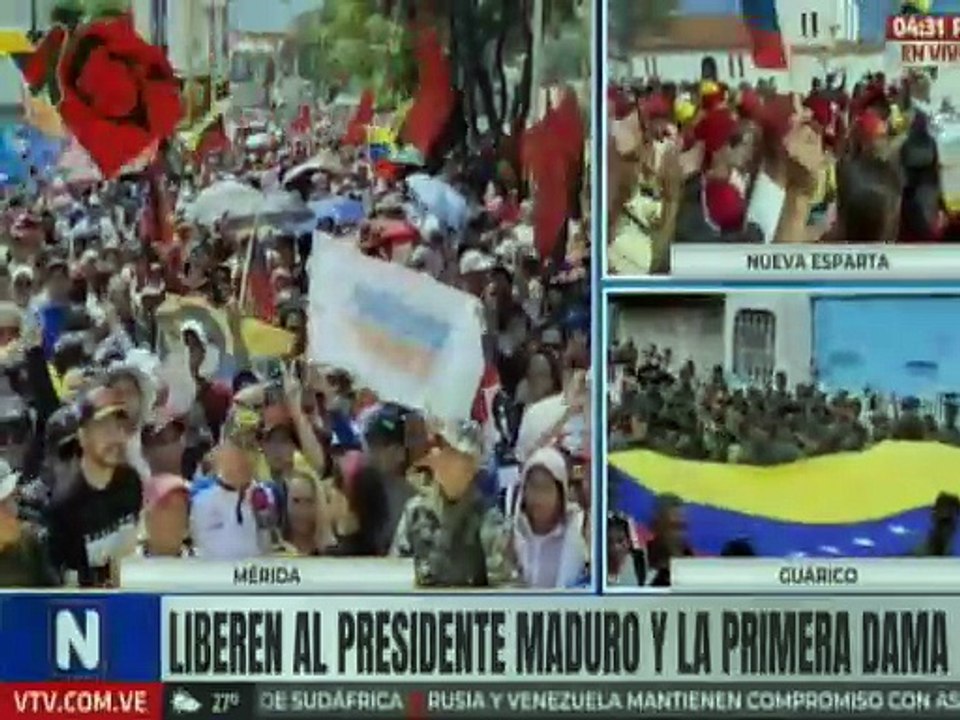 Habitantes del mcpio. Libertador marchan para conseguir la liberación del Pdte. Maduro