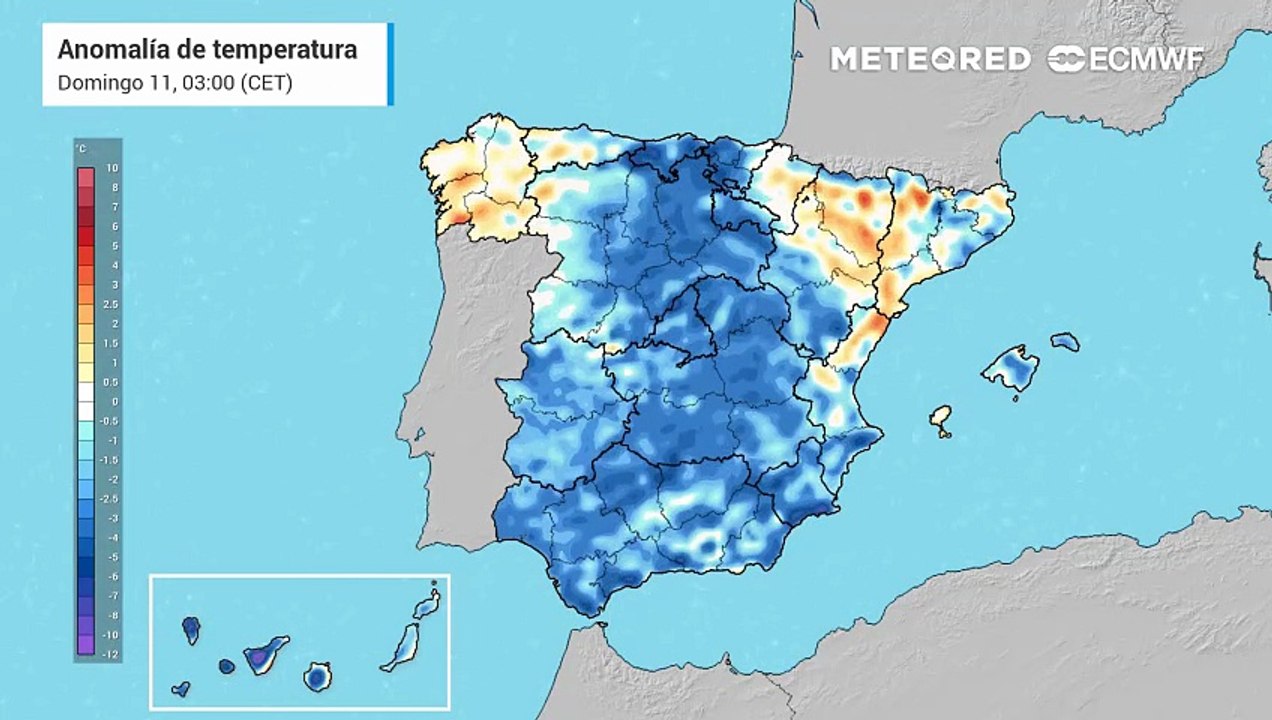 Se empiezan a imponer las anomalías positivas de temperatura