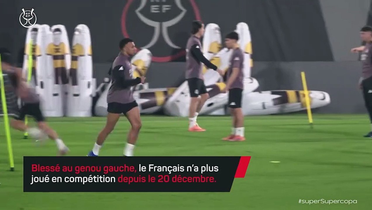 Kylian Mbappé de retour à l'entraînement avant la finale - Foot - Super Coupe d'Espagne - Real Madrid