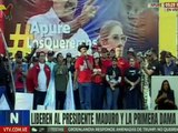 Apureños marchan en apoyo al Presidente Nicolás Maduro y su esposa