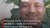 Homem é morto a tiros após briga em bar na cidade de Conceição; idoso é preso em flagrante