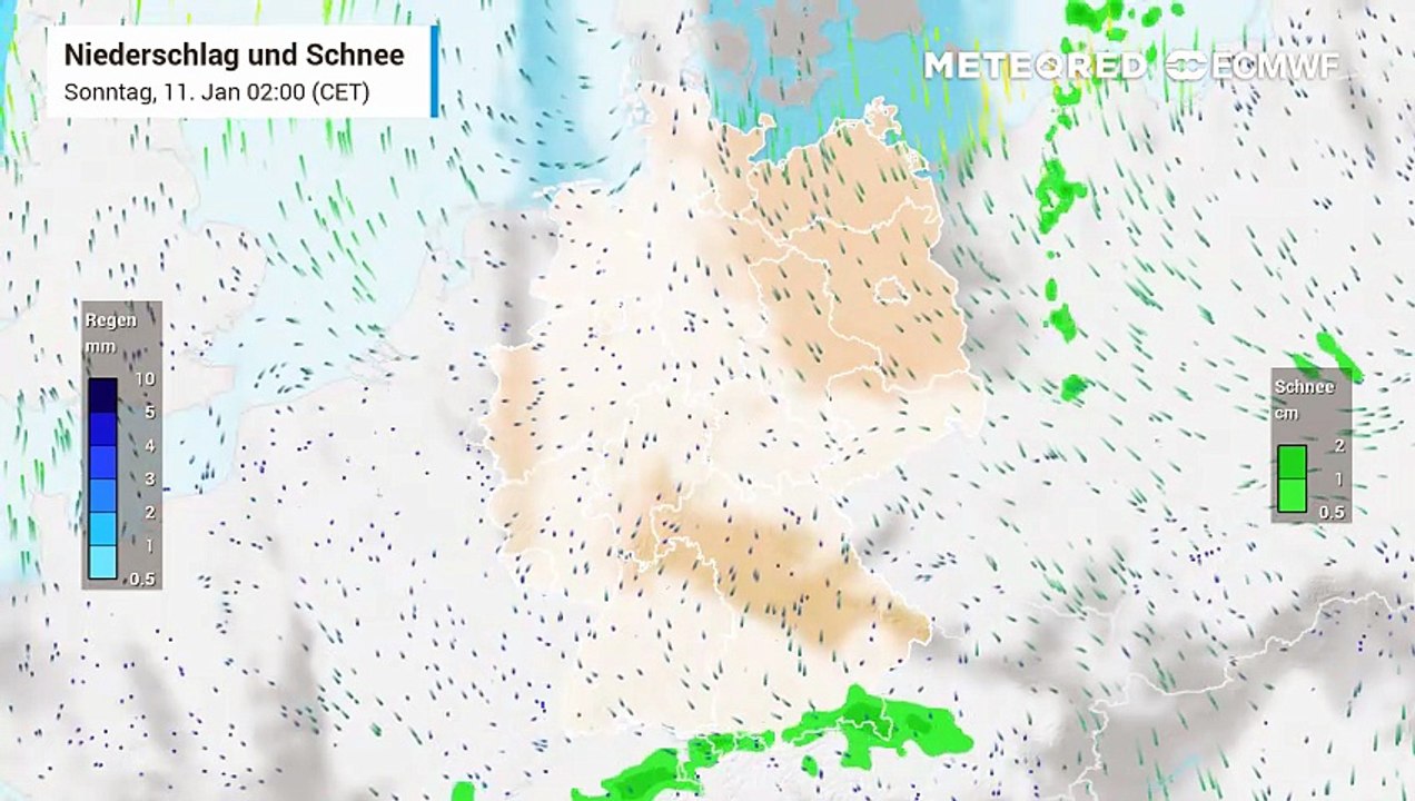 Schnee- und Eisfront am Montagmorgen, genau zum Berufsverkehr!