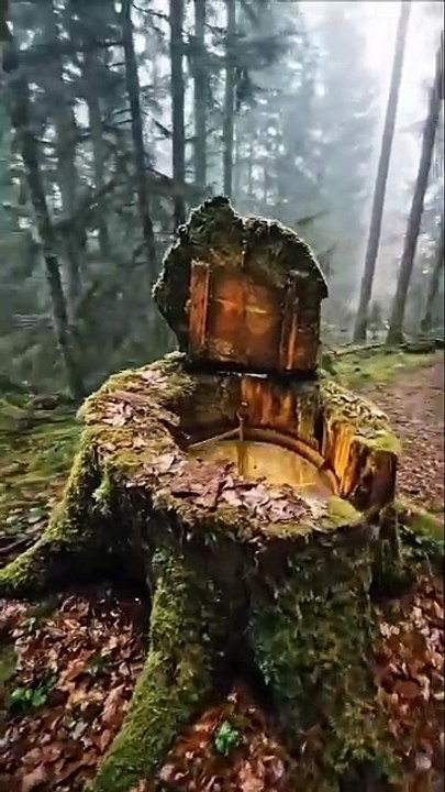 Hidden luxury bunker inside a tree stump   مخبأ فاخر مخفي داخل جذع شجرة
