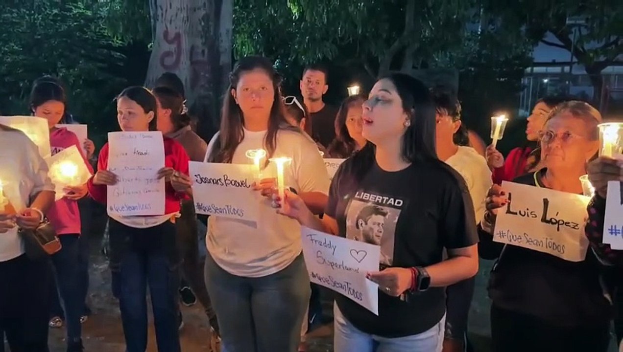Vigilia de los familiares de presos políticos en Venezuela ante posibles liberaciones