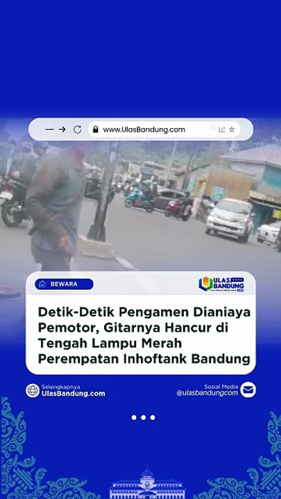 Viral Pengamen Dianiaya Pemotor di Bandung Gitarnya Hancur di Tengah Lampu Merah