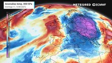 Una masa de aire templado llegará a Europa inaugurando una etapa de vaivenes en la temperatura
