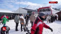 Erzincan'da Ergan Kayak Merkezinde hafta sonu yoğunluğu