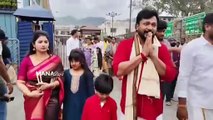 Bobby Simha With Family Visuals @ Tirumala