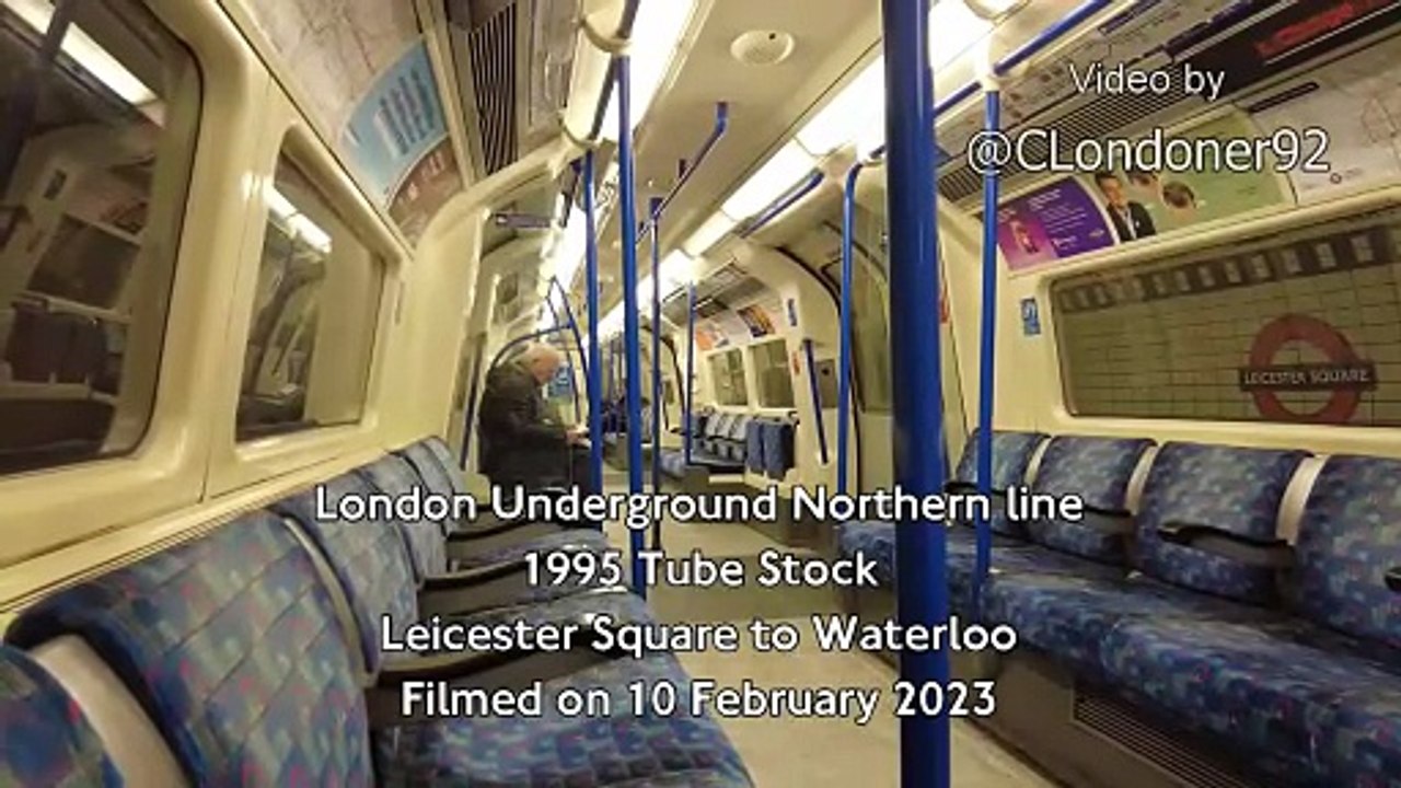 London Underground Northern Line Leicester Square to Waterloo February 2023