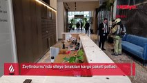 Zeytinburnu’nda siteye bırakılan kargo paketi patladı