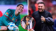 Antonio Mohamed aplaude a Hugo González tras atajar penal de Sergio Canales en el Rayados vs Toluca
