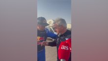 El encuentro entre Sainz y Roma tras la 7ª etapa