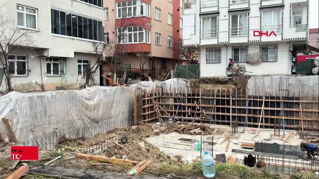 İnşaat temelinin yanındaki 3 binanın bahçesinde toprak kayması; 25 kişi tahliye edildi