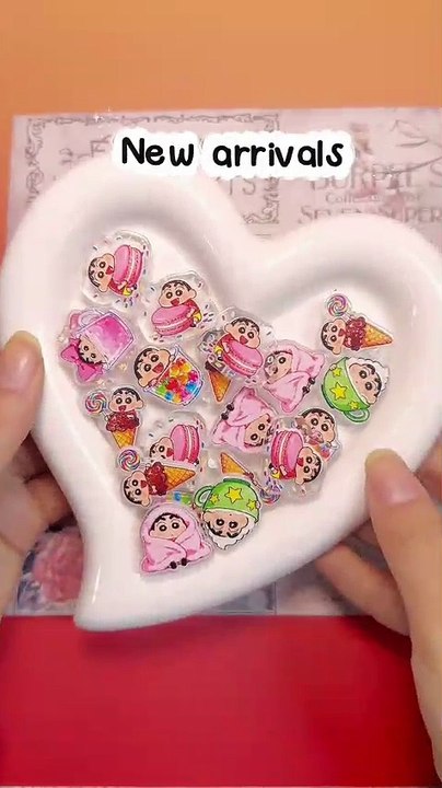 Acrylic Beads with Double Sides Cute Cat Character Series Embedded Inside Bead, 20MM