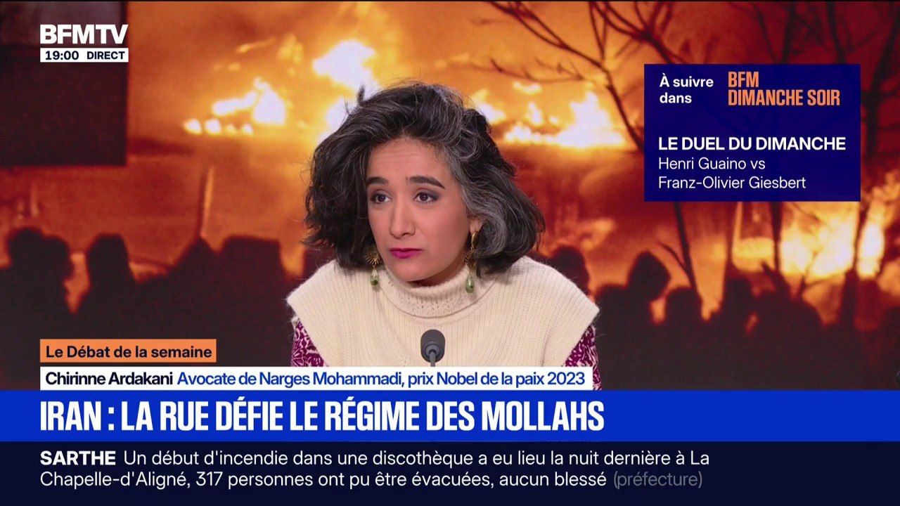 Manifestations en Iran: "C'est au peuple iranien de faire sa révolution", explique Chirinne Ardakani, avocate de Narges Mohammadi, prix Nobel de la paix 2023