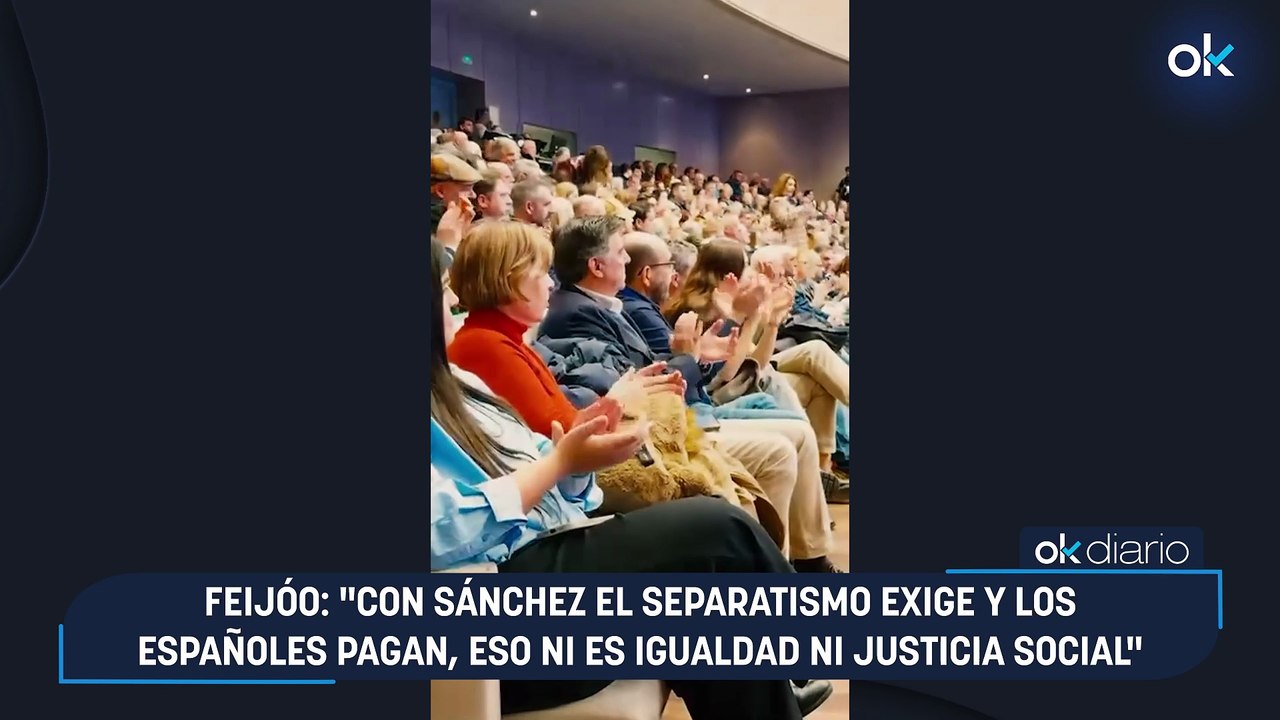 Feijóo: "Con Sánchez el separatismo exige y los españoles pagan, eso ni es igualdad ni justicia social”