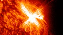 Sun Eruption With Powerful X2-Class Flare Footage