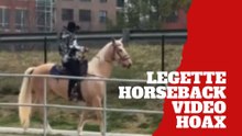 The viral fake video of Xavier Legette arriving on horseback to a Panthers game