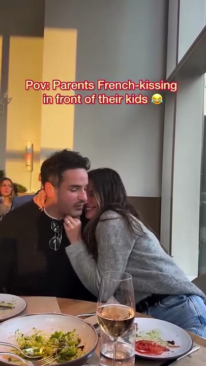 Honestly_ I_d rather my kids see us French-kissing than fighting.🤣 How would your kids handle this_ 😅