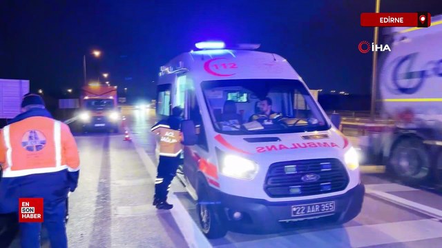 Edirne'de ters yöne giren alkollü sürücü kaza yaptı