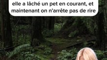 Pov : Ma meilleure amie et moi fuyions un tueur en série, mais elle a lâché un pet en courant, et maintenant on n'arrête pas de rire